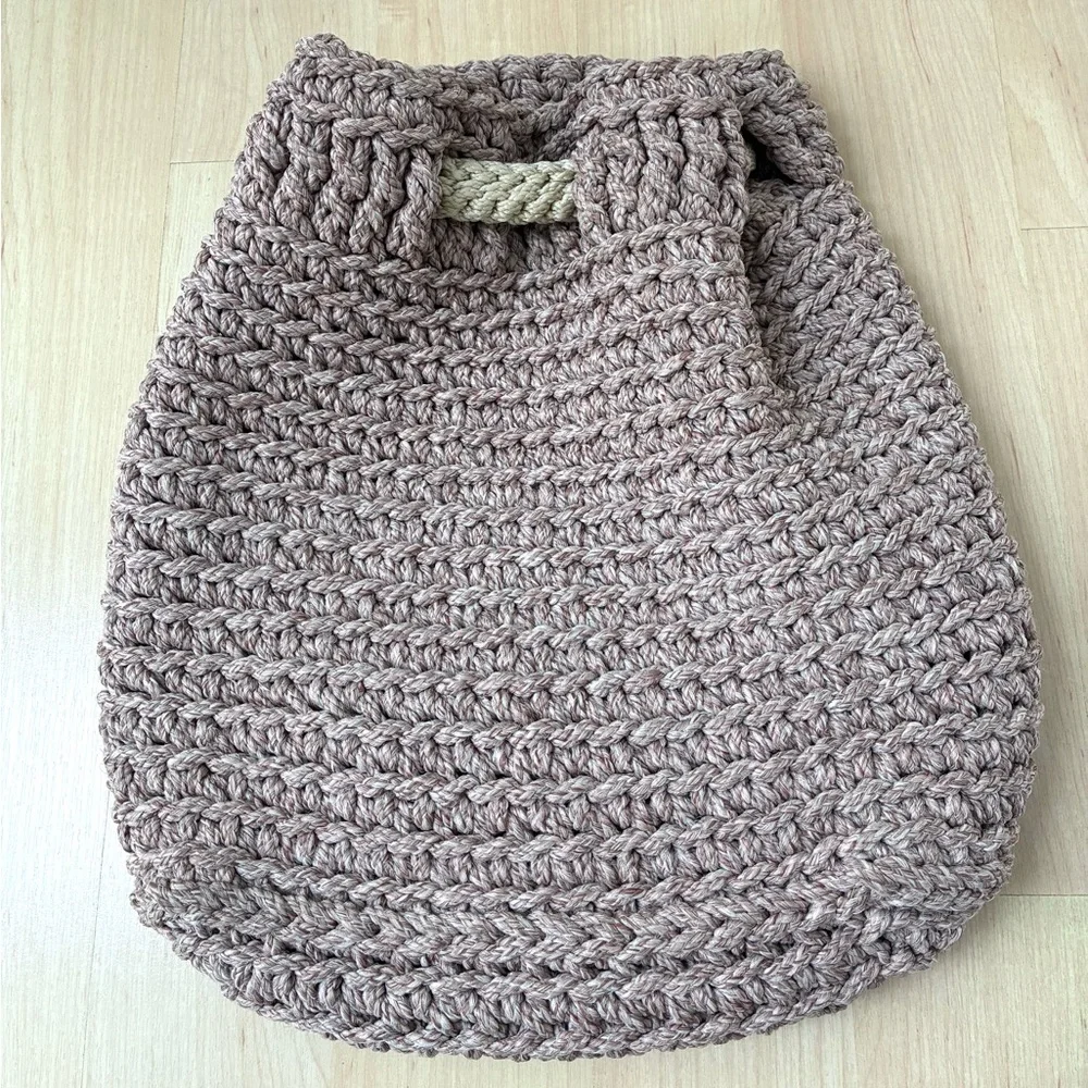 Crochet Drawstring Boho Backpack (NWOT)